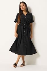 M&Co Petite Black Utility Shirt Dress | M&Co 3