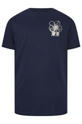 BadRhino Big & Tall Navy Blue 'Shibuya Tokyo' Graphic T-Shirt