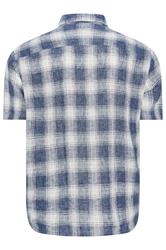 BadRhino Big & Tall Blue Check Print Short Sleeve Shirt | BadRhino 7