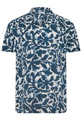 JACK & JONES Big & Tall Blue Sun Print Resort Shirt | BadRhino 4