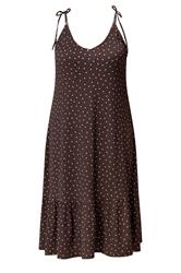 YOURS Plus Size Brown Polka Dot Tiered Midi Dress | Yours Clothing 5