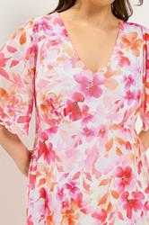 YOURS Plus Size Pink Floral Maxi Dress | Yours Clothing 5