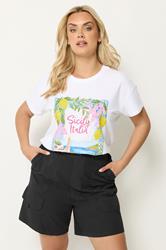 YOURS Plus Size Black Poplin Cargo Shorts | Yours Clothing 3