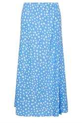 PixieGirl Petite Women's Blue Floral Midi Skirt | PixieGirl 5