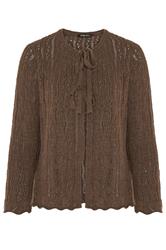 YOURS Curve Chocolate Brown Crochet Cardigan