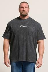 BadRhino Big & Tall Black Acid Wash Golf GTI Graphic T-Shirt | BadRhino 3