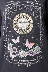 YOURS Curve Grey Celestial Graphic Print Sweatshirt | Yours Clothing  4