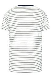 BadRhino Big & Tall Off-White Extra Long Stripe Pique T-Shirt | BadRhino 7