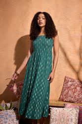 M&Co Teal Green Foil Detail  Maxi Dress | M&Co 3