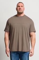 JACK & JONES Big & Tall Falcon Brown T-Shirt | BadRhino 3