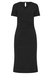 M&Co Black Gathered Waist Midi Dress | M&Co 5