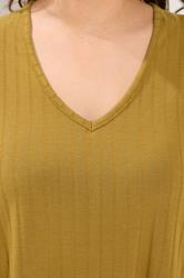 YOURS Plus Size Yellow Ribbed Long Sleeve Top | Yours Clothing 4