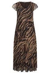 YOURS Curve Brown Zebra Print Maxi Dress