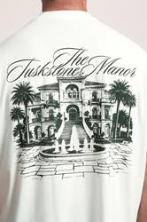 BadRhino Big & Tall White Extra Long 'The Tuskstone Manor' Graphic T-Shirt | BadRhino 4