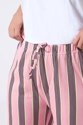LIMITED COLLECTION Plus Size Pink Striped Wide Leg Trousers | Yours Clothing 4