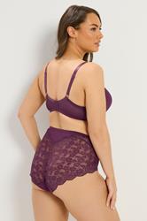 YOURSET 3 PACK Plus Size Burgundy Red & Green Lace Trim Padded T-Shirt Bras | Yours Clothing 6