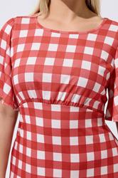 LIMITED COLLECTION Plus Size Red Gingham Dress | Yours Clothing 4