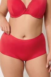 YOURSET 3 PACK Plus Size Red Lace Back High Waisted Knickers | Yours Curve 2