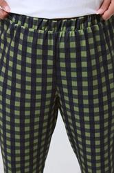 LIMITED COLLECTION Plus Size Khaki Green Gingham Barrel Trousers | Yours Clothing 4