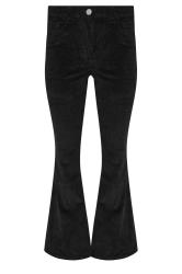 PixieGirl Petite Women's Black Cord Detail Flared Trousers | PixieGirl 5
