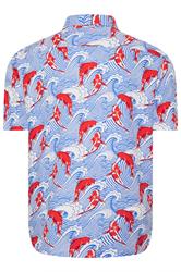 BadRhino Big & Tall Blue Koi Fish Print Shirt | BadRhino 7