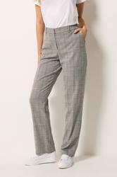 M&Co Brown Check Tailored Straight Leg Trousers | M&Co 3