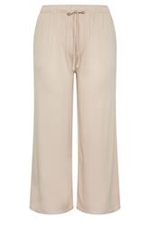 YOURS Plus Size Natural Brown Soft Touch Trousers | Yours Clothing 5