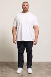 D555 Indigo Blue Tapered Stretch Jeans | BadRhino 1