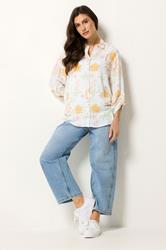 M&Co White Tropical Print Shirt | M&Co 1