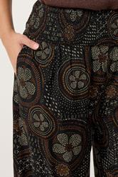 YOURS Plus Size Black Abstract Floral Balloon Trousers | Yours Clothing 4