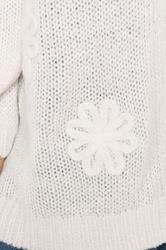 M&Co Ivory White Embroidered Flower Cardigan | M&Co 4