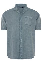 BadRhino Big & Tall camisa azul lavado al ácido de algodón
