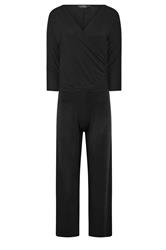 PixieGirl Petite Set Black Wrap Top & Wide Leg Trousers