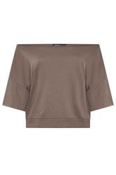 YOURS Curve Brown Off Shoulder Sweatshirt