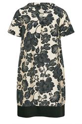 EVANS Plus Size Black Floral Shift Dress | Evans 5