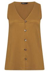 YOURS Curve Natural Brown Textured Waistcoat