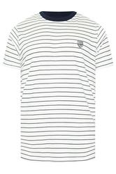 BadRhino Big & Tall Off-White Stripe Pique T-Shirt
