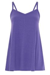 YOURS Curve Purple Swing Vest Top
