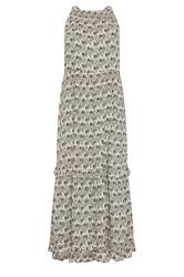PixieGirl Petite Women's White Zig Zag Halter Neck Maxi Dress | PixieGirl 5