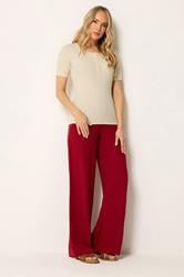 LTS Tall Yellow Ribbed Cotton T-Shirt | Long Tall Sally 1