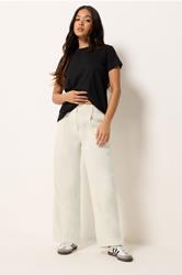 PixieGirl Petite Women's Ivory White Formal Wide Leg Trousers | PixieGirl 1