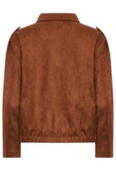 M&Co Rust Brown Faux Suede Bomber Jacket | M&Co 2