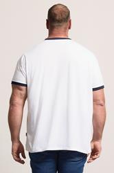 BadRhino Big & Tall White Ringer T-Shirt | BadRhino 2