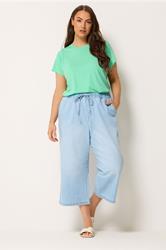 YOURS Plus Size Mint Green Core Basic T-Shirt | Yours Clothing 1
