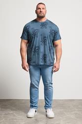 BadRhino Big & Tall Light Blue Tiger Graphic T-Shirt | BadRhino 2