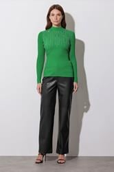 STAR Green Embellished Neckline Jumper | StarByJM 5