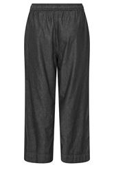 EVANS Plus Size Black Denim Cotton Wide Leg Trouser | Evans 7