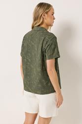 LTS Tall Women's Olive Green Floral Embroidered Shirt | Long Tall Sally 5