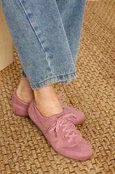LTS Coral Pink Padded Retro Trainers In Standard Fit | Long Tall Sally 1