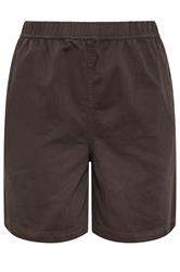 YOURS Plus Size Chocolate Brown Denim Shorts | Yours Clothing 5